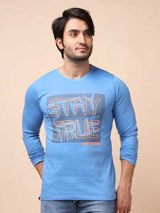 Camiseta Irisblue clásica cómoda para hombre, ropa informal de algodón 100%, manga larga y cuello redondo, estampado de moda y versátil - Product Image 2