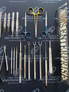 Juego de Instrumentos de Blefaroplastia Premium con Caja de Acero Inoxidable Incluida, Tapete de Silicona, Acero Inoxidable Alemán, Certificado CE - Product Image 3