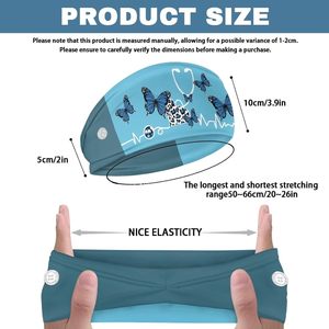 Vaslcare Nurse <b>Headbands</b> with Buttons for Mask Nursing <b>Headbands</b> for Women <b>Cute</b> Dog Paws Print <b>Headband</b> Wide Elastic Hair Bands - Product Image 6