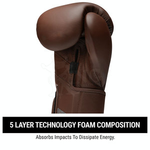 High Quality Leather Waterproof MMA Boxing <b>Gloves</b> Hook-and-Loop Wrist <b>Pull</b>-On Closure for Gym Training and Wholesale - Product Image 2
