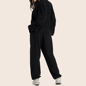 Conjunto Deportivo Unisex Foll Blank, Chándal Holgado, Conjuntos Deportivos de Dos Piezas en Color Sólido, Ropa para Mujer - Product Image 4