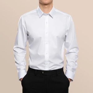 Top Trending Casual Camisas lisas Nuevas transpirables camisas de manga larga para hombres 100% Algodón Camisas al por mayor - Product Image 1