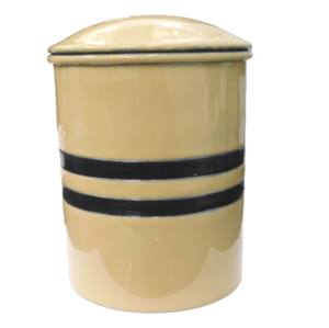 สีน้ำตาลอ่อนและสีดำมีสองแถบโกศเผาเหล็กคุณภาพสูงโกศศพสำหรับขี้เถ้าของมนุษย์ - Product Image 1