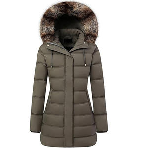Nouveau manteau long matelassé à capuche pour femme, épais, chaud, respirant, en tissu tissé, grande taille, doublure amovible, 100% polyester - Product Image 2