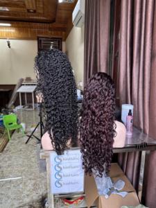 วิกผมลอนสำหรับผู้หญิงผิวดำวิกผมลอนลึกแบบ100% มีลูกไม้ด้านหน้าแบบหยิก - Product Image 2