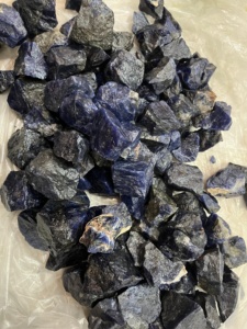 หินโซดาไลต์สีน้ำเงินธรรมชาติขายส่ง หินแกะสลัก หินคริสตัลบำบัด หินดิบ ตกแต่งบ้านและสวน เครื่องรางนำโชค - Product Image 5