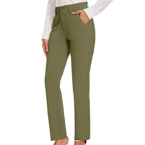 กางเกงชิโนสีพื้นแบบสั่งทำพิเศษสำหรับผู้หญิง ระบายอากาศได้ดี แห้งเร็ว ดีไซน์เรียบหรู รุ่นปี 2026 บริการ OEM กางเกงชิโนผู้หญิง - Product Image 5