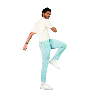 Pantalones Chinos Rectos de Cintura Alta para Hombre, Color Caqui, Ajustados, 100% Algodón, Servicio OEM, Personalizables, Casuales - Product Image 2