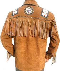 Veste en cuir western de cow-boy traditionnelle pour homme fabriquée au Pakistan - Product Image 2