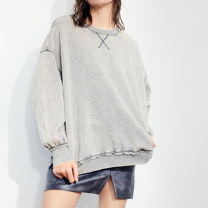 Sudadera de mujer personalizada precio al por mayor sudadera de mujer de manga larga cuello redondo - Product Image 3