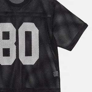 <b>Mens</b> Streetwear Boxy <b>Cropped</b> American Football Wear <b>Top</b> Jersey Oversized Fully Customized Made Low MOQ - Product Image 5