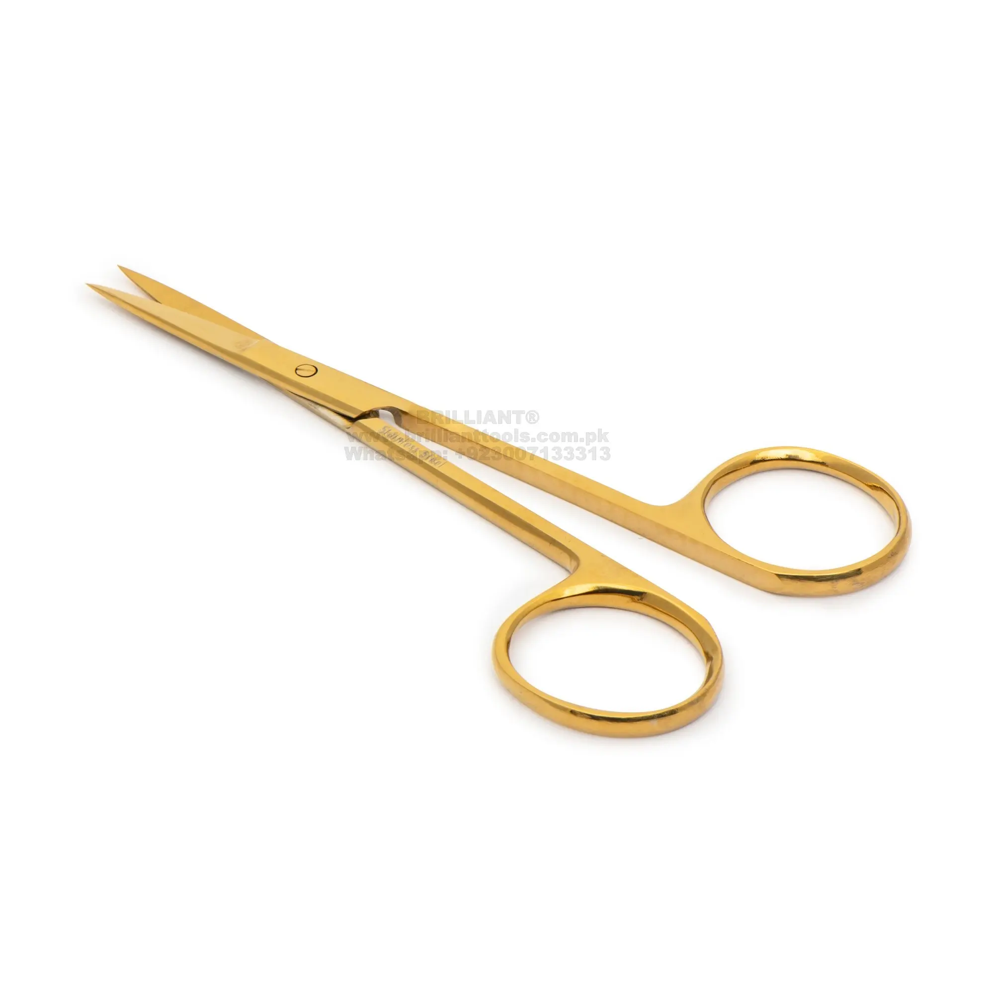 Premium Quality Gold Straight Blade Surgical Iris Scissor curved Stainless Steel Surgical Scissor supercut iris scissors