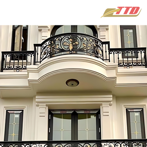 Rampe de balcon artistique en fer forgé de fabricant du Vietnam avec volutes florales et surface résistante aux UV pour la beauté extérieure - Product Image 5