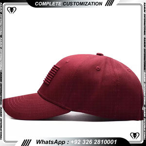 Venta al por mayor 100% algodón logotipo personalizado bordado de moda 5 paneles gorras de béisbol ajustadas para niños estilo deportivo - Product Image 3