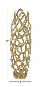 Premium Quality Metal <b>Vase</b> Gold Finished Perfect For Home Decor And Event Decor Wholesale From India - Product Image 2