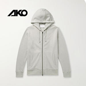 Abrigo con Capucha a Rayas con Cremallera, Talla Grande, de Algodón Clásico para Exteriores, Bordado de Lujo, Color Gris Clásico, Estilo Burberry, el Mejor Producto - Product Image 1