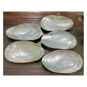 マザーオブパールプレート皿食器セット貝殻キャビア巻き貝シェルプレート高品質アクセサリーディスプレイ皿