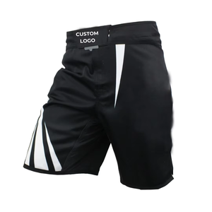 Short MMA noir blanc à fente élevée Short de sport Ufc à séchage rapide Impression par sublimation - Product Image 6