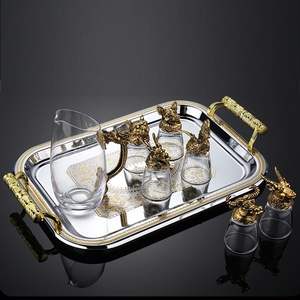 ถาดเสิร์ฟโลหะรูปแบบที่ไม่ซ้ำกันทนทานพร้อมการออกแบบที่ดีที่สุดและพื้นผิวป้องกันรอยขีดข่วนสำหรับการใช้งานระยะยาวในราคาที่ดีที่สุด - Product Image 3