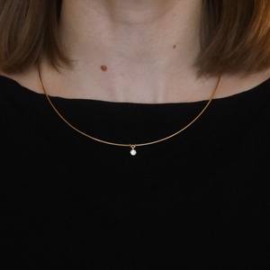 Collier pendentif solitaire plaqué or jaune 18 carats pour femme bijoux de mode en diamant taille ronde brillante - Product Image 3