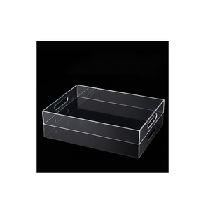 Bandeja de Servicio Acrílica Hecha a Mano Ecológica para Fiestas, Color Acrílico Natural Caliente - Product Image 1