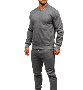 2025 Wholesale men OEM Full Zip Tracksuit Best High Quality men Tracksuit Plus Size Tracksuit custom logo and size long sleeves - Product Image 4