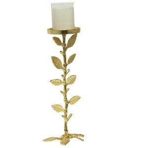Premium Quality Leaf Style Aluminum Candle Stand Home & Hotel Wedding Decorative Holder - Product Image 2