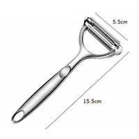 Zinken legering metalen groenteschiller met scherp mes, handmatige aardappelsnijder, multifunctionele fruitschiller voor de keuken
