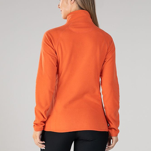 Vêtements pour femmes Top Meath à demi-fermeture éclair avec poches avant Nouvelle arrivée T-shirt à manches longues à demi-fermeture éclair personnalisé - Product Image 2