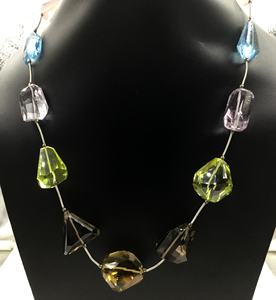 ลูกปัดพลอยธรรมชาติแบบกึ่งผสมหลากสี สำหรับทำเครื่องประดับชั้นดี สร้อยคอพลอย - Product Image 2