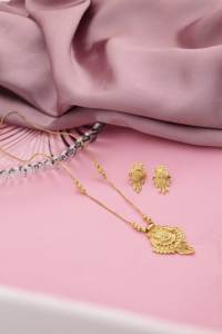 Bijoux en or, ensemble Long de formation d'or, bijoux de formation d'or, ensemble de bijoux longs, cuivre et laiton, chapado en oro oro laminado - Product Image 2