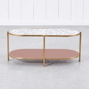 Mesa de piedra con gemas de ágata para mesa de comedor central/muebles de centro de sofá/hogar y oficina - Product Image 2