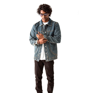 New Style Men's <b>Large</b> Size Denim Jacket Casual Style Personality Fashion Denim Shirt Male Solid Light Blue Color - Product Image 1