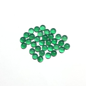 หินอัญมณีโมราโมราสีเขียวธรรมชาติเกรด AAA ขนาด3มม. 4มม. ได้รับการรับรองว่าเป็นอัญมณีหลวมสำหรับทำเครื่องประดับปรับเทียบได้ด้านหลังเรียบ - Product Image 3