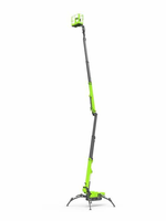 Nacelle araignée électrique ZX23AE 23m en stock avec flèche articulée sur chenilles pour travaux en hauteur