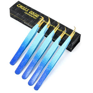 Pinzas para pestañas con punta de fibra, pinzas para pestañas de 90 grados, pinzas para extensión de pestañas de volumen, pinzas con punta puntiaguda para extensión de pestañas de volumen - Product Image 5
