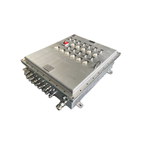 Boîtier de commande d'éclairage robuste en acier inoxydable SS316L Ex Db IIB T4 Gb, antidéflagrant, finition brossée, IP66, pour usine pétrolière, gazière et chimique