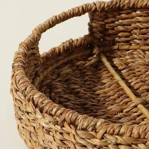 Meilleures ventes : Plateau en raphia tressé et jonc de mer, écologique, jaune, pour la maison et la restauration, conteneur alimentaire, Vietnam, MOQ 30 pièces - Product Image 2