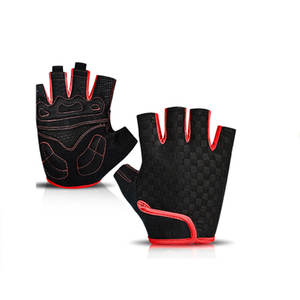 Gants de cyclisme personnalisés unisexes de meilleure qualité, demi-doigts antidérapants en néoprène avec coussinet en cuir pour hommes et femmes pour le sport - Product Image 1