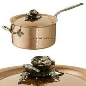 Casserole Ruffoni de forme ronde plaquée or en métal de qualité supérieure avec poignées pour une meilleure prise en main au prix le plus bas - Product Image 1