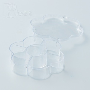 Boîte à bonbons transparente en plastique en forme de fleur Kwang Hsieh avec compartiments, idéale pour les dragées de mariage, les sucettes, les gelées, les jus et les confiseries, qualité alimentaire - Product Image 3