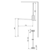 Emuca - Perchero Plegable Ajustable en Ancho para Armario, 450-600 mm, Acero, Plástico, Titanio, Modelo 7030052, España
