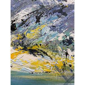 Dipinti ad olio su tela di neve di montagna dipinti a mano 100% 36in X 24in - Product Image 5