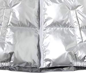 Manteau matelassé rembourré bulle brillant brillant vestes unisexe Nylon coupe-vent brillant brillant Parka à capuche hiver brillant bouffée avant - Product Image 6