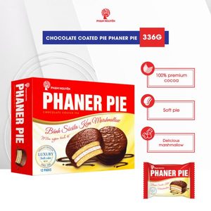 Phaner พาย336กรัมครีมพายมาร์ชเมลโล่พายเคลือบช็อกโกแลตจัดส่งรวดเร็วกล่องขนมอบแสนอร่อยบรรจุบิสกิตจำนวนมาก - Product Image 4