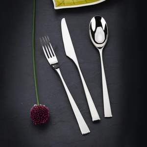 Juego de cubiertos chapados en negro, de metal real de lujo, reutilizable, cuchara, tenedor, cuchillo, acero inoxidable - Product Image 4