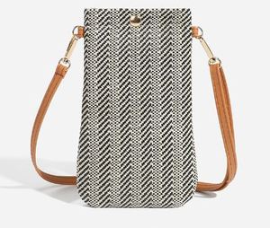 Femme bandoulière téléphone portable tissé sac léger - Product Image 4