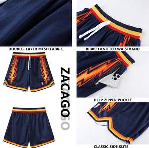 Short de basket-ball décontracté pour hommes de créateur de haute qualité en gros logo personnalisé mi anti-rides séchage rapide nylon/élasthanne solide - Product Image 4