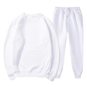 Custom Solid <b>Orange</b> Color <b>Men's</b> Plus Size Full Sleeve Pullover Sweatshirts with Sweatpants <b>Men's</b> Crew Neck Sweatshirt Set - Product Image 5