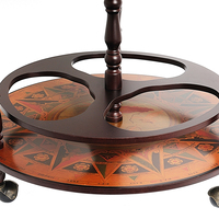 Meuble à boissons Globe artisanal de 17 3/4 pouces, style vintage, chariot de bar pour le stockage de spiritueux, décoration pour la maison et le bureau
